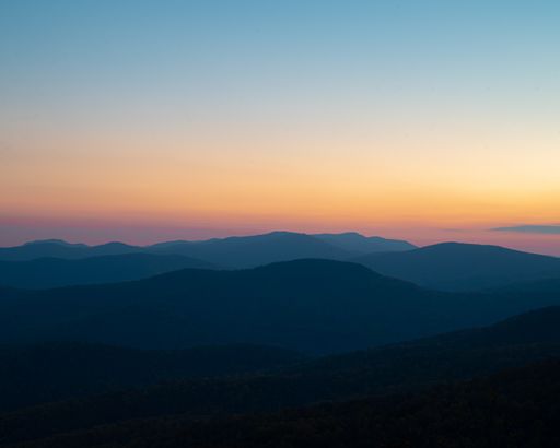 A beautiful sunset view in Shenandoah Valley, Virginia