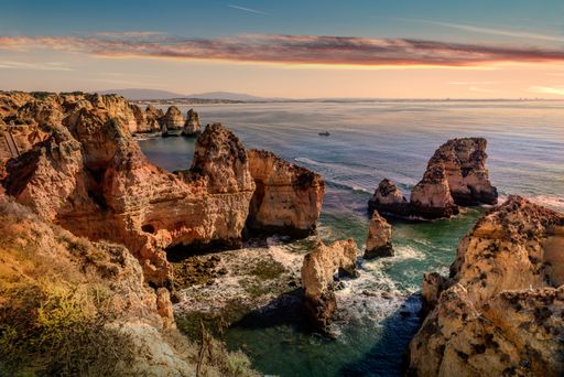 A breathtaking view of Farol da Ponta da Piedade Lagos in Portugal