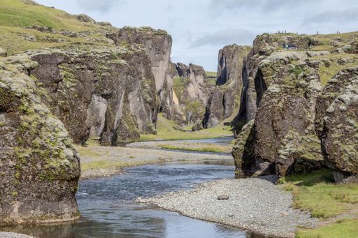 The canyon Fjadrargljufur near Kirkjubaejarklaustur on the south coast of Iceland