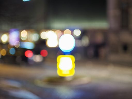 A beautiful colorful bokeh street lights background, wallpaper