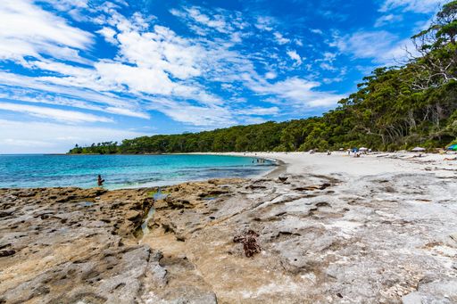 An aerial view of the Jervis Bay in the New South Wales