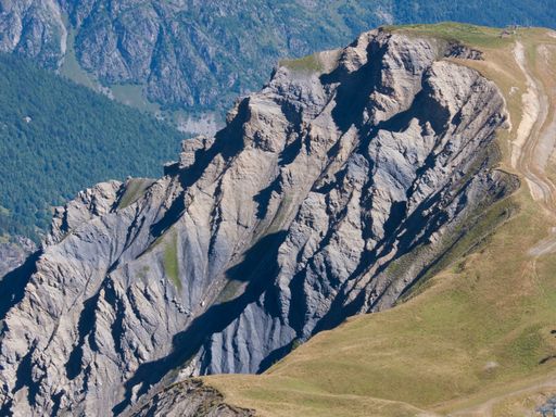 The top of a hill on a sunny day, haute savoie, France