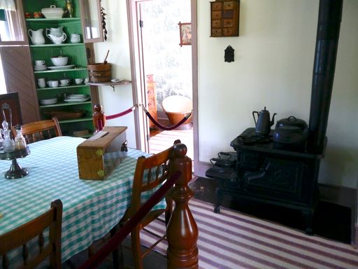 A closeup of the kitchen in the birth home of Harry S. Truman in Lamar, Missouri