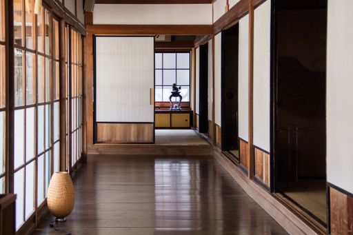 The beautiful view of the interior of a modern wooden house captured in Japan