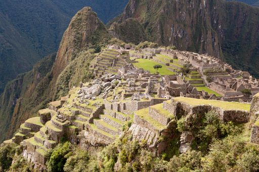 The ancient Inca City of Machu Picchu, ruins of the Machu Picchu Sanctuary, UNESCO World Heritage site