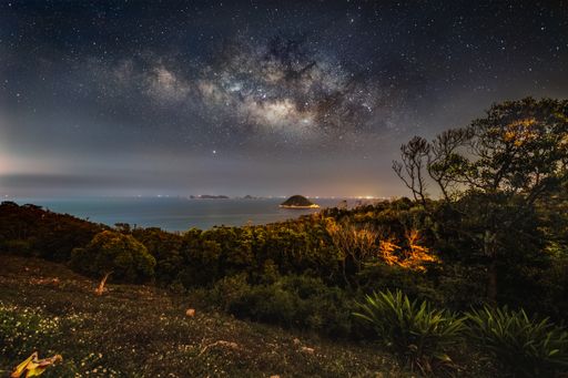 A breathtaking scenery of the Milky Way Galaxy in the scenic night sky
