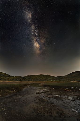 A breathtaking scenery of the Milky Way Galaxy in the scenic night sky