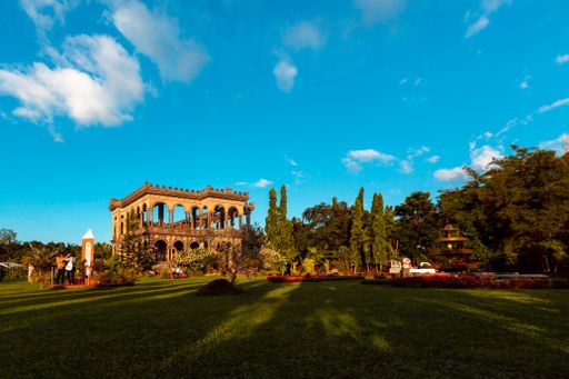 The Ruins and its garden in Talisay, the Philippines captured on a bright sunny day