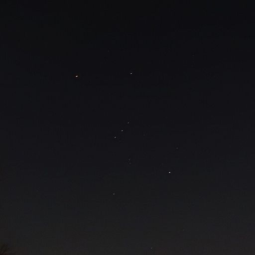 A low angle shot of the beautiful starry night sky