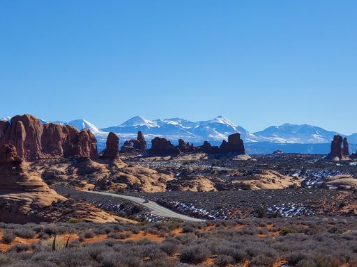 A beautiful view of the Arches National Park in Utah
