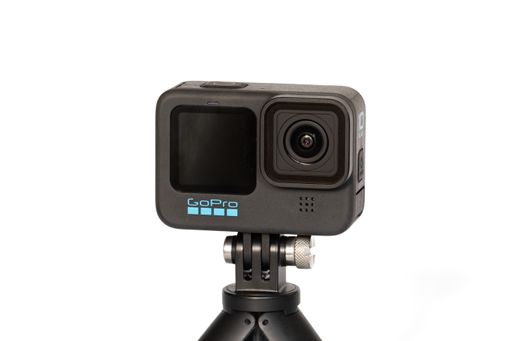 Gopro Hero 10 action video camera on a white background