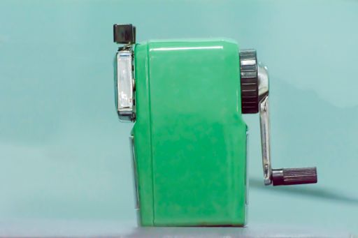 A closeup of a white background mechanical pencil sharpeners