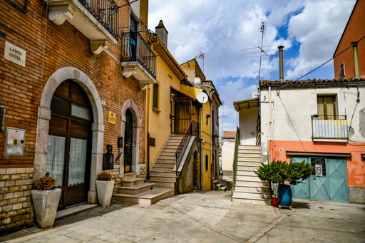 A beautiful view of an old houses in Lavello, Basilicata region, Italy.