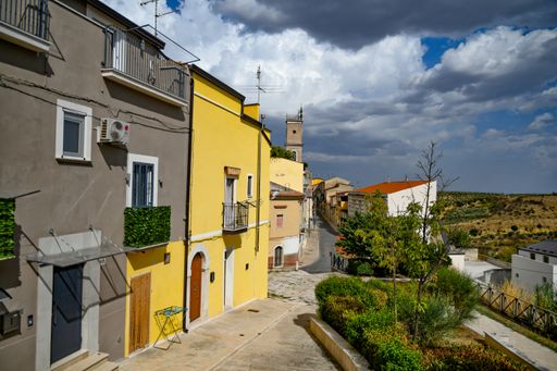 A beautiful view of an old houses in Lavello, Basilicata region, Italy.
