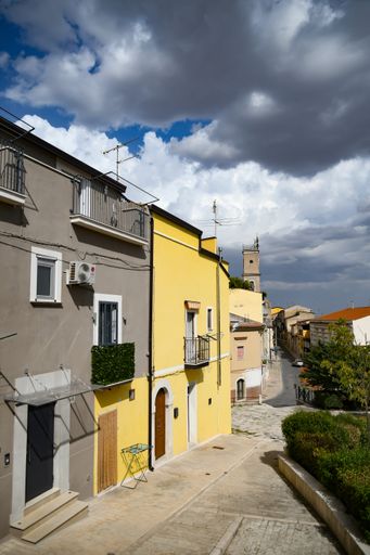 A vertical shot of an old houses in Lavello, Basilicata region, Italy.