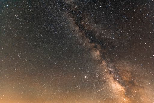 A beautiful night landscape with the Milky Way