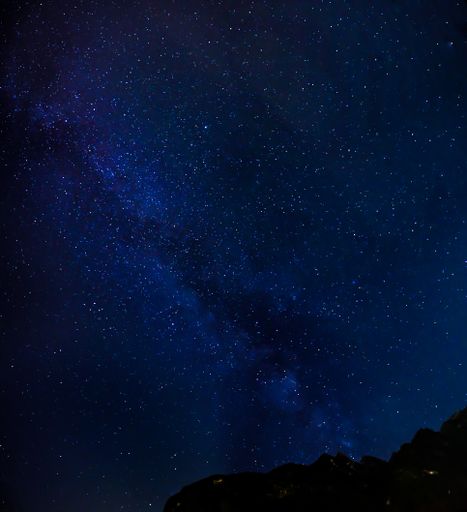A mesmerizing view of the magical starry blue sky at night