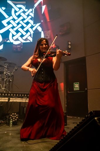 Madrid, Spain. February 12, 2022. Kinnia's concert at Shoko in Madrid, supporting Celtian's band