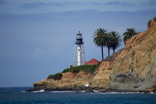 The new Point Loma lighthouse at the tip of Point Loma peninsula in San Diego, California