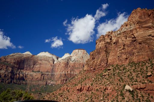 A rocky landscape in Zion National Park, USA