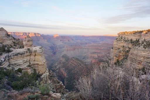 A mesmerizing view of a beautiful mountainous landscape in Grand Canyon National Park, Arizona