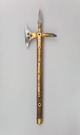 A vertical shot of a Horseman’s Axe on white background