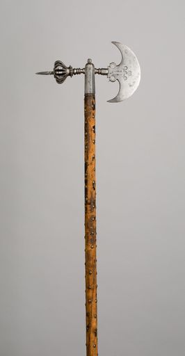 A vertical shot of  the Horseman’s Axe on white background