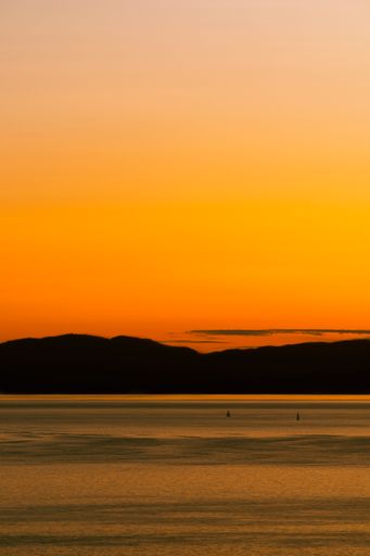 A vertical shot of a beautiful sunset.