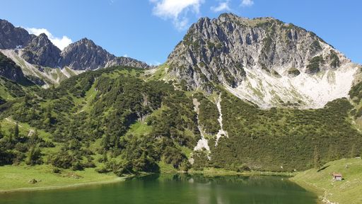 A the most beautiful lake  Lower Gaisalpsee in Germany