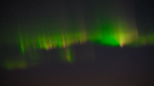 A beautiful shot of aurora borealis in a night sky