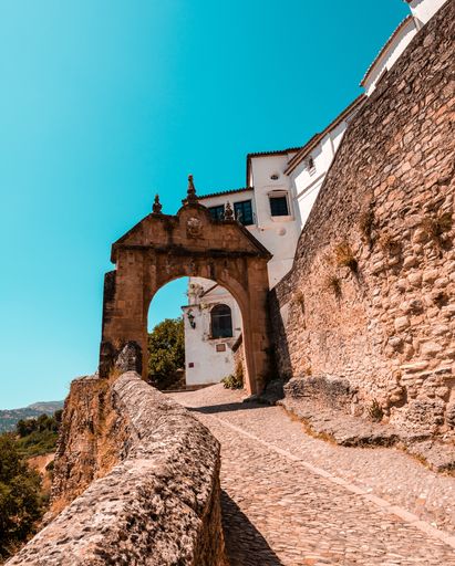 Puerta de Felipe V, located in the village of Ronda, Malaga, Spain.