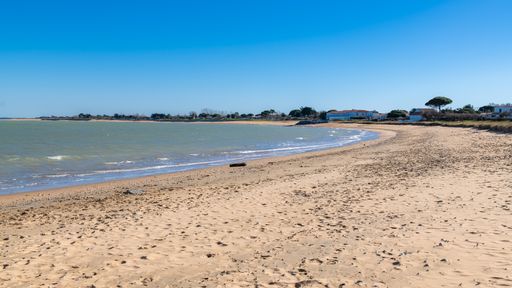 Beautiful beach on the Oleron island in France, in summer