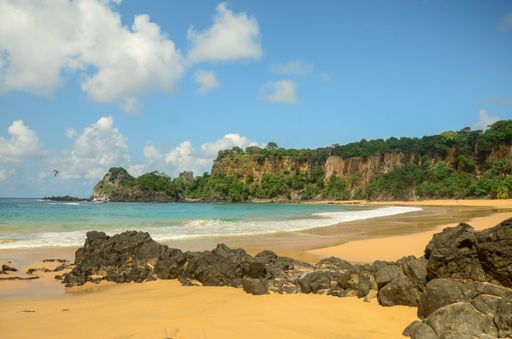 View of Sancho Bay Beach, Fernando de Noronha Arquipelago, Brazil