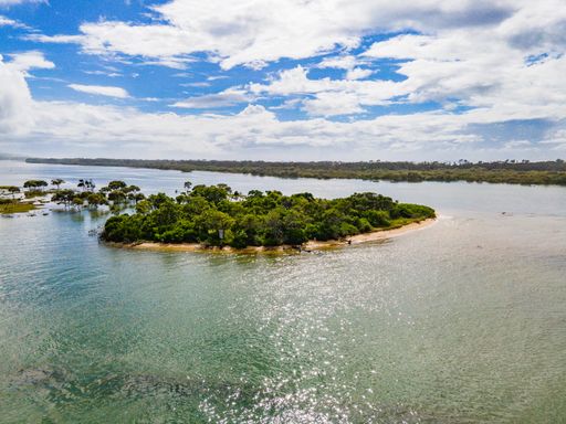 An aerial view at Urunga, NSW, Australia