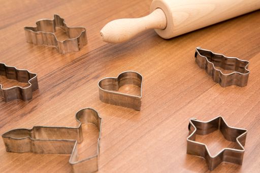 a photo of christmas cookie baking materials