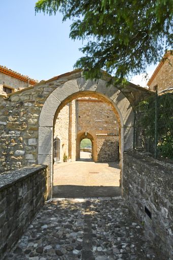 A narrow street among the old houses of Ruvo del Monte in a medieval village in the Basilicata region