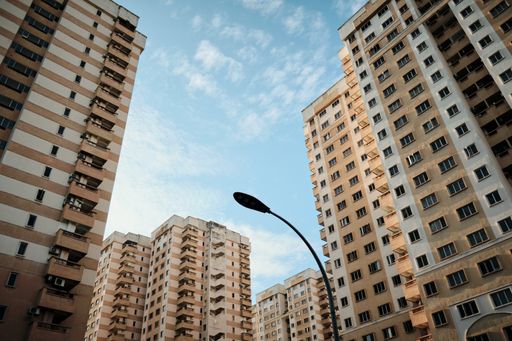A beautiful view of multistory residential buildings
