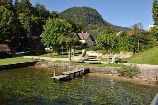 Waterfront at Traukirchen in Upper Austria, Salzkammergut