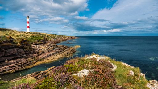 An aerial view of a natural landscape in Scotland, United Kingdom