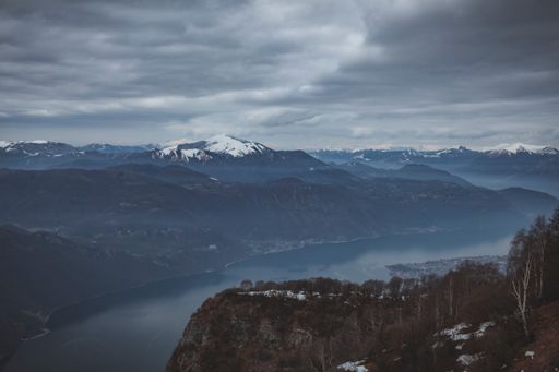 An aerial shot of Piani dei Resinelli in Lecco, near Como Lombardy, Italy