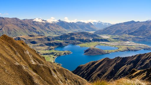 A beautiful shot of Roy's Peak mountain in New Zealand, standing between Wanaka and Glendhu Bay