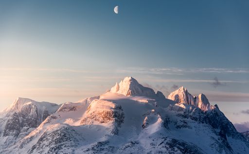 The Southern part of Greenland in the wintertime