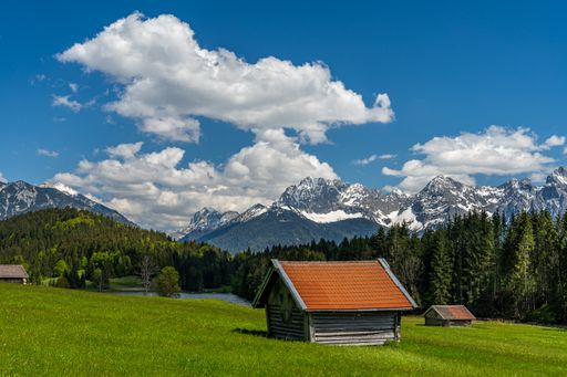 A mesmerizing shot of a mountainous landscape in Bavaria in Germany