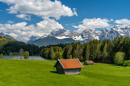 A mesmerizing shot of a mountainous landscape in Bavaria in Germany