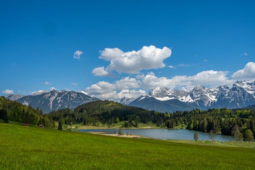 A mesmerizing shot of a mountainous landscape in Bavaria in Germany