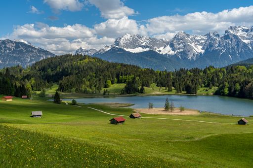 A mesmerizing shot of a mountainous landscape in Bavaria in Germany