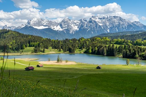 A mesmerizing shot of a mountainous landscape in Bavaria in Germany