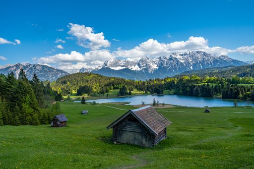 A mesmerizing shot of a mountainous landscape in Bavaria in Germany
