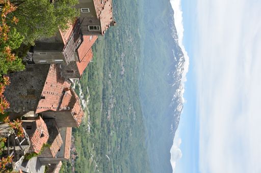 A vertical shot of a landscape of Molise from the village of Macchiagodena, Italy.
