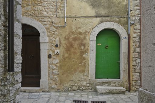 The door of an old house in Ferrazzano in the Molise region of Italy